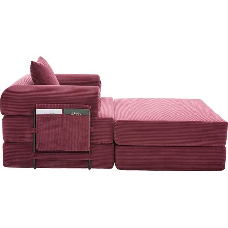 Fauteuil en velours côtelé avec structure métallique, coussin inclus, design ergonomique, dimensions 112x95x67 cm (1/5)