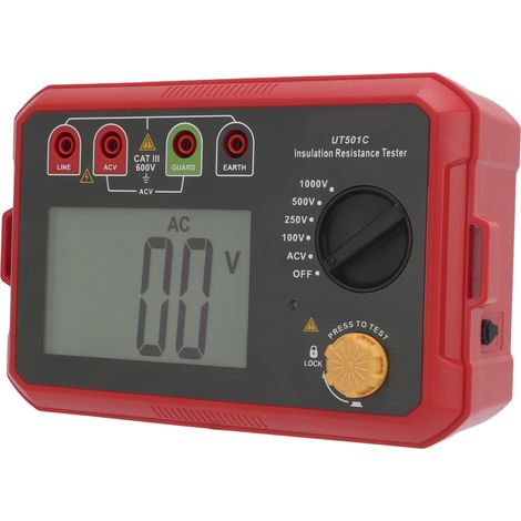 Testeur de résistance d'isolement UT501C, appareil de mesure d'isolement électronique portable, détecteur de fuites de circuit numérique (1/5)