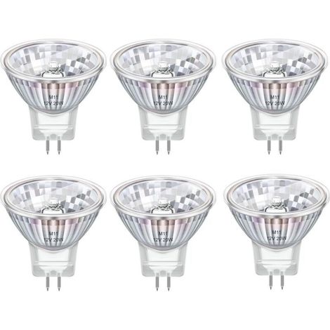 Ampoule MR11 GU4 20W 12V Spot Blanc Chaud 2800K Dimmable Verre Ø34mm pour Éclairage Encastré et Armoire Lot de 6 (1/5)