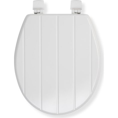 Croydex Sit tight Windemere sedile WC, legno, bianco, 46.5 x 36.5 x 6 cm (1/5)