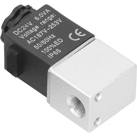 Électrovanne 2/2 voies normalement ouverte 2V025-06, vanne électrique durable 24 V CC (1/5)