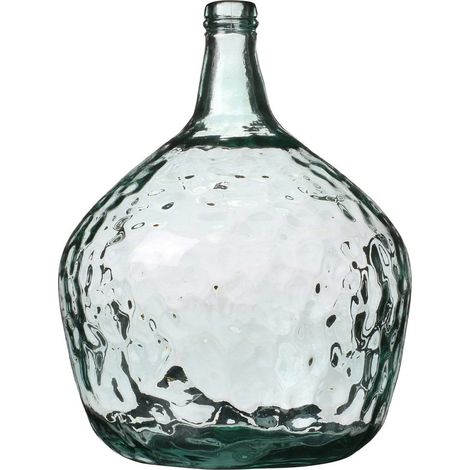 Vase dame Jeanne 16L verre recyclé D29 H42