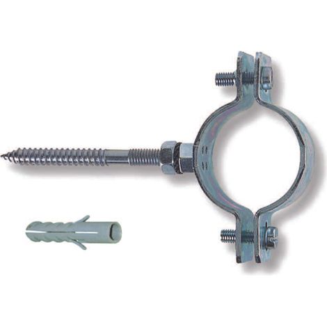 COLLARI PESANTI IN ACCIAIO ZINCATO PER TUBI- - 11/4 p/tubi ø mm.38/43 tassello ø mm.10 - 10 pezzi QUALITY