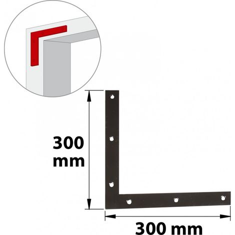 Foro quadro in acciaio preverniciato, H.300 x L.300 x P.4 mm AFBAT