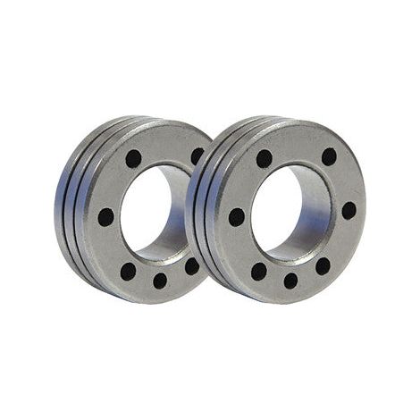 Lot de 2 galets de type C pour fil plein en aluminium, diamètre 0,8 mm à 1,0 mm, pour soudure et assemblage électrique (1/2)