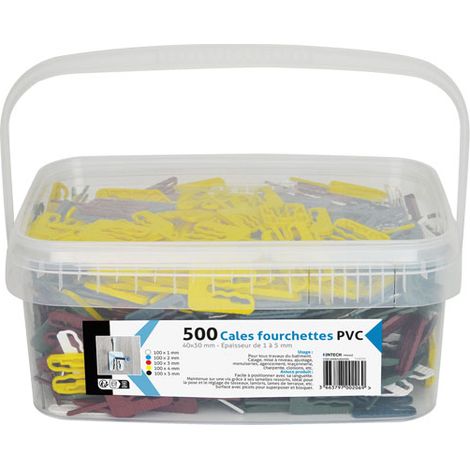 Seau de 500 cales fourchette avec languette - - KINTECH