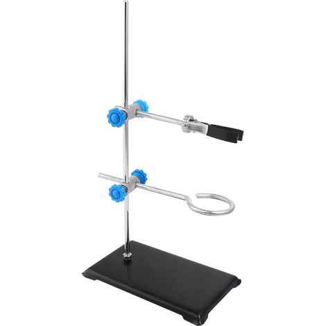 Detachable Metal Lab Stand 11.81 Inch Portable Experimental Stand For Physical Chemistry Experiments With Stable Base And Stainless Steel Clamp (1/5)