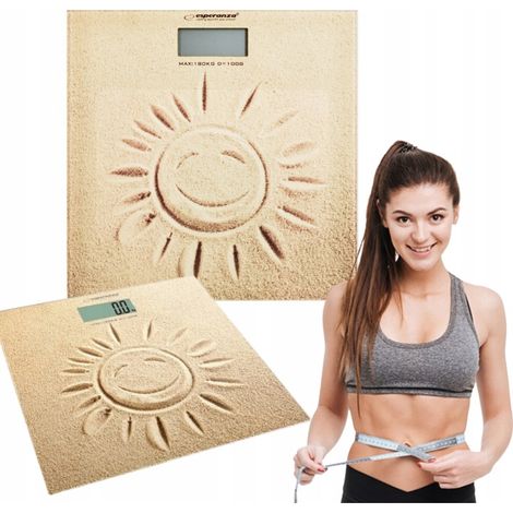 Báscula electrónica de baño de cristal de 180 kg con pantalla LCD digital de precisión.