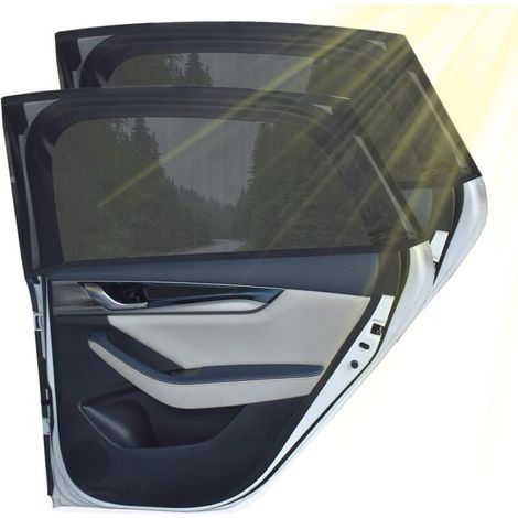 2pcs Protection Pare-Soleil Vitres Arrière Latérales Universelle pour Auto SUV Protégez Enfant & Animaux Bloquer Les Rayons UV Chaleur Solaire (1/5)