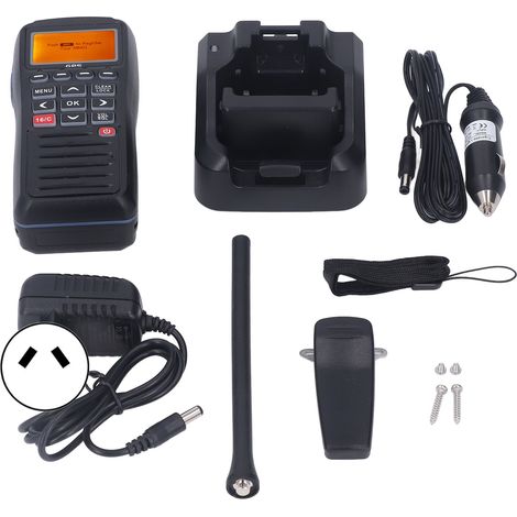 Talkie-walkie marin VHF 156-163MHz, GPS intégré, flottant, étanche IPX7, prise AU, 100-240V CA, pour bateau et voiture (1/5)