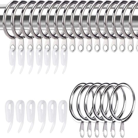 50 pieces – curtain rings – diameter 4.3 cm – metal – shower curtains – shower curtain rings – curtain rings YMYNY (1/4)