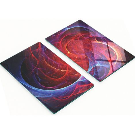Tablas de cocina de vidrio templado con gr谩ficos de arte fractal 2x30x52 cm (1/5)