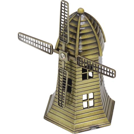 Moulin à vent rétro européen en métal et bronze (1/5)