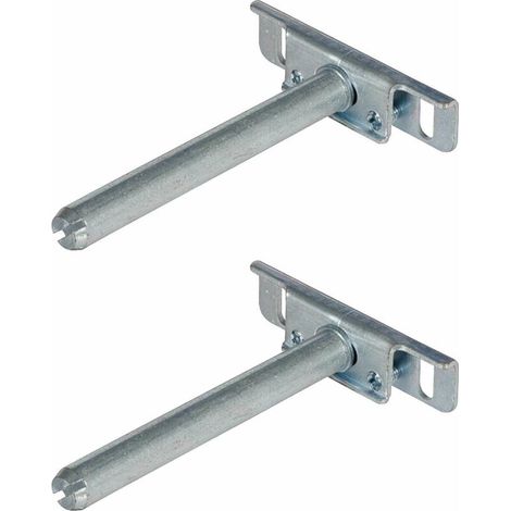 – Support d'étagère réglable mural invisible en T – Acier zingué – Longueur 110mm – Largeur 19mm – Lot de 2 – Fixation pour meubles (1/3)