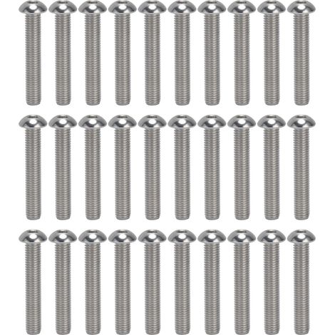 30 Vis à tête cylindrique hexagonale M10x1.5 filetage grossier, lot de fixation en acier inoxydable A2 M10x60 (1/5)