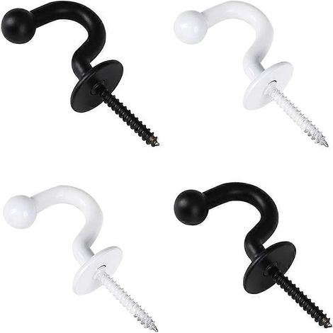 Lot de 4 crochets pour rideaux, crochets en forme de U pour embrasses de rideaux, crochets muraux décoratifs pour embrasses de rideaux, rideaux (1/5)