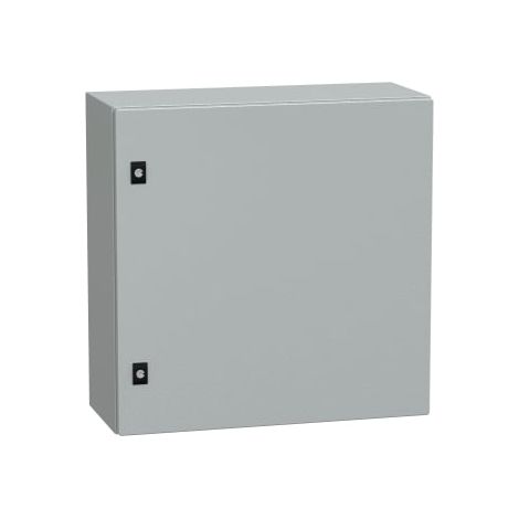 Spacial CRN - cassetta in acciaio con piastra di montaggio - H600xL600xP250mm - telaio pieno - NSYCRN66250P