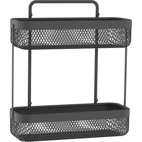 Mensola doccia frontale 2 ripiani Gun Grey (1/3)