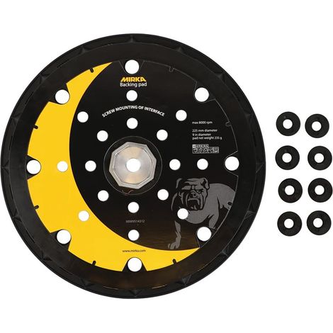 Schleifteller Ø 225 mm für MIRKA LEROS + 8 Schrauben