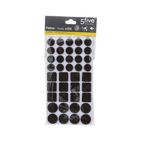 Set mit 120 Filzgleitern für Möbel, schwarz