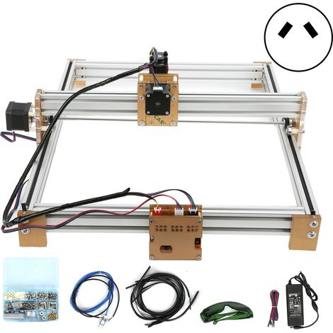 Graveur Laser DIY Bureau Découpeur 1600mW Machine Gravure Précision 40x50cm Imprimante Portable 100-240V Prise AU (1/5)