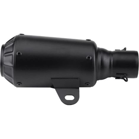 Tuyau D'échappement Silencieux Universel Moto Silencieux D'échappement Tailpipe Queue Tuyau Pointe En Acier Inoxydable(noir) (1/4)