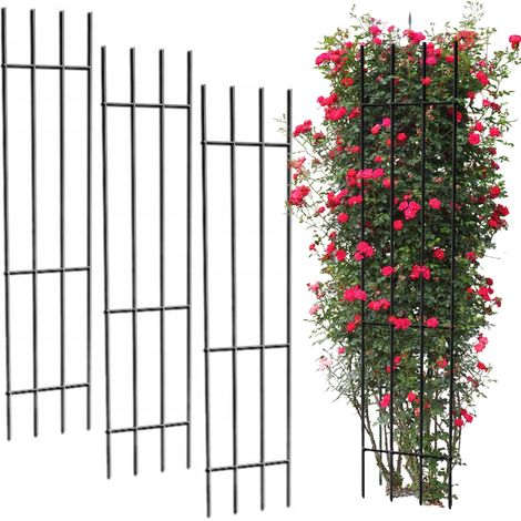 TG77602 Pergola da giardino in metallo, supporto per piante, rose, fiori, set di 3 tralicci. (1/5)