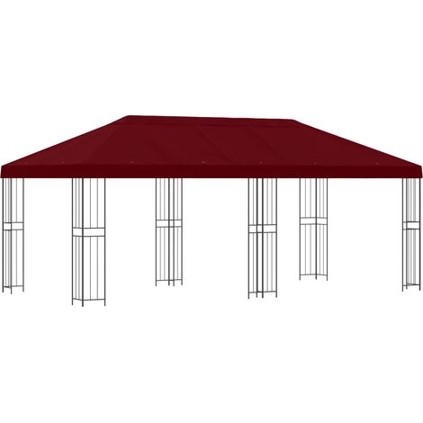 Gazebo con pareti laterali 6 x 3 m Borgogna vidaXL