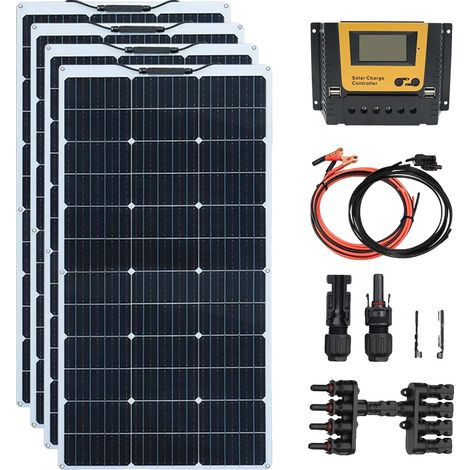 Panneau Solaire, Matériau Monocristallin, Haute Efficacité, 400W 12V (1/2)