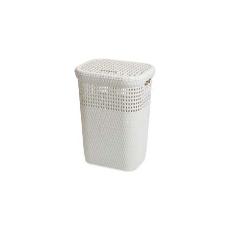 PORTABIANCHERIA LINEN BASKET COLORE BIANCO CON COPERCHIO LT.60 ART.439- - cm.42x33x58h. - 11 pezzi DEA HOME