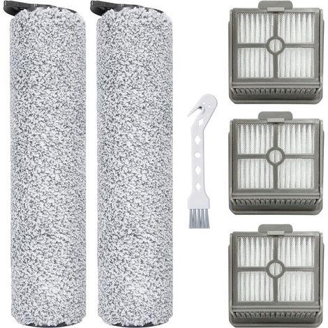 2 cepillos giratorios + 3 filtros + 1 herramienta de limpieza. Compatible con las aspiradoras en seco y húmedo Dreame H12 Core/H11/H11 MAX (1/4)