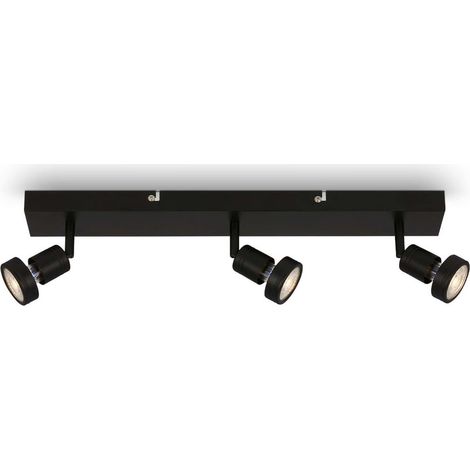 LED Deckenleuchte Deckenlampe Spots schwenkbar 5W 3xGU10 schwarz Briloner (1/5)
