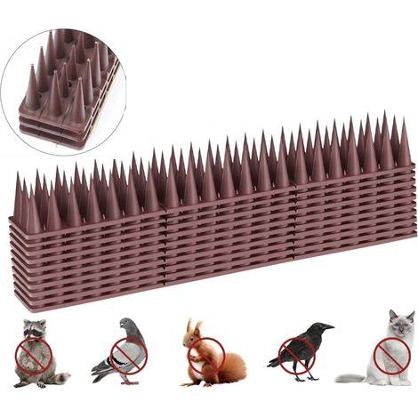 10 PCS Pic Anti Pigeon 43CM, Anti Pigeons pour Balcon, Pique Anti Pigeon Plastique, Anti Pigeon, Corbeaux, Chats, Moineaux, ect, Brun (1/5)