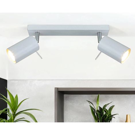 Deckenstrahler Weiß GU10 2 flammig Wohnzimmer Flur Beleuchtung (1/5)