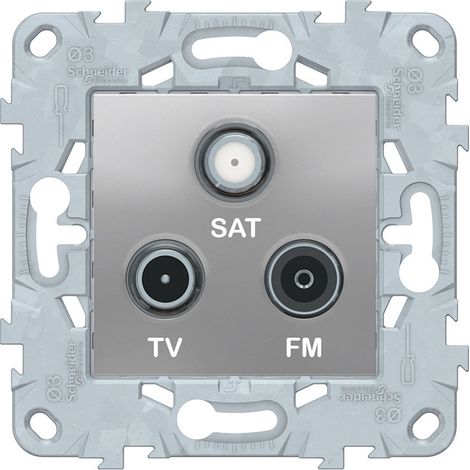 Prise TV/SAT/R Unica - Aluminium