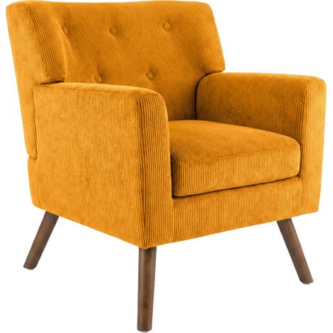 Sessel Kioni Cordbezug orange