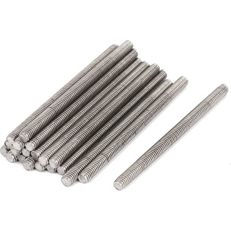 20 Tige Filetée, Acier Inoxydable 304, M4 x 60mm, Filetage Complet, Pour Bricolage