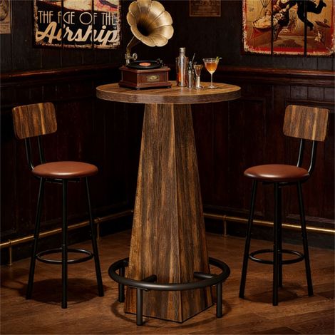 Table haute pour cuisine, salle à manger et bar/pub à domicile, hauteur idéale pour les repas décontractés et les réceptions (table seule) (1/5)