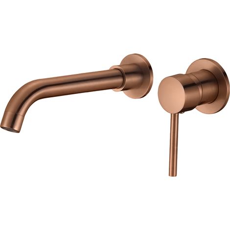 Grifo de lavabo Oro rosa 21 cm cepillado Guadiana Valaz