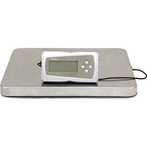 Balanza Postal Digital Electrónica de 200kg Báscula de Precisión (en kg / libras) en Acero Inoxidable para Pesar Paquetes de Envío,Cartas,Cajas+Correos,Paqueteria,con Pantalla LCD+Adaptador CA GRATIS (1/5)