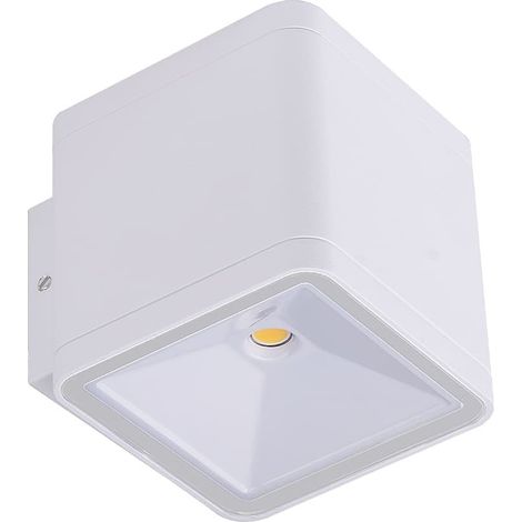 Aplique LED COB “Antop” (2x6W 4000K 1078lm) IP54 fabricado en aluminio y cristal color blanco (1/5)