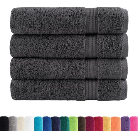 Serviettes de douche de qualité sup. SOLUND 4 pcs anthracite CFW258697 (1/5)