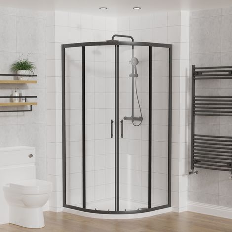 Aquariss Quadrant Shower Enclosure Matte Black 900x900 (1/5)