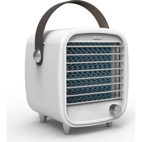 Refroidisseur d'air Portable Climatiseur Mobile USB,4 en 1 Ventilateur Climatiseur Silencieux Humidificateur Purificateur,Mini Refroidisseur d'air Personnel LED pour Maison Bureau Chambre (1/5)