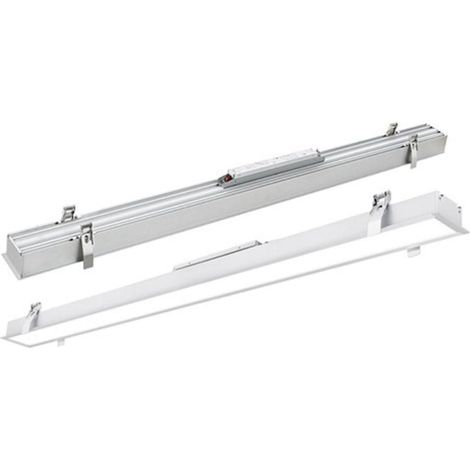 Barra Lineal LED Empotrar, de aluminio blanco 120cm 40W 4000K (1/3)