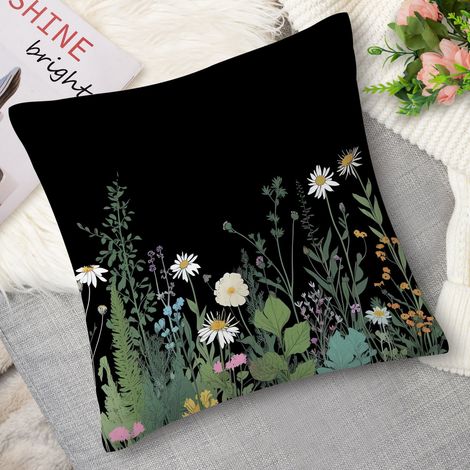 Housse de coussin,Coussin décoratif pivoines miniatures (1/5)