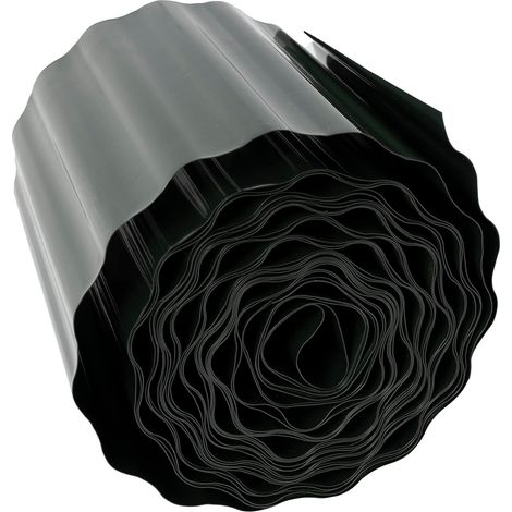 Barrière Anti-Racines et Rhizomes en Plastique - 20 cm x 9 m - Protection Rouleau Bordure pour Pelouse Gazon - Barrière de Contrôle des Racines - Couleur Olive Verte (1/5)