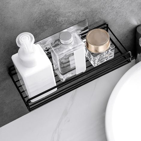 Étagère Murale Adhesive Bains Intérieur Multifonctionnel Design Longue Fer Forgé Sans Perçage Salon Organisateur (1/5)