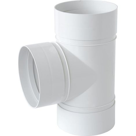 La Ventilazione CRT125B Raccordo a T in ABS per Aerazione Canalizzata, Bianco, 125 mm (1/2)