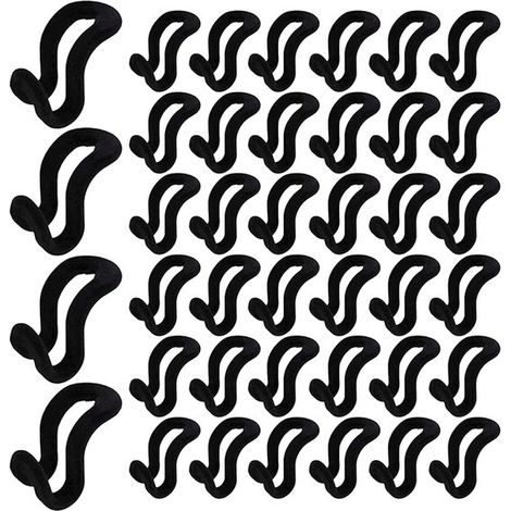 40 ganci appendiabiti - ganci per guardaroba - ganci per cappotti - connettori per grucce - ganci per cappotti - grucce - salvaspazio - compatibili con la maggior parte delle grucce standard - neri (1/5)